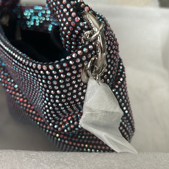 NEW Jimmy Choo Bonny All-Over Crystal Mini Top Handle Bag, New w/Tag in Box - Picture 5 of 13